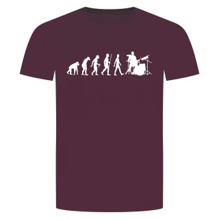 Evolution Schlagzeug T-Shirt Bordeaux Rot L