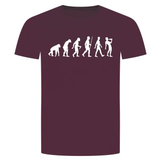 Evolution Saufen T-Shirt Bordeaux Rot M
