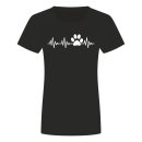 Herzschlag Katzenpfote Damen T-Shirt