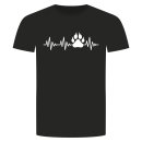 Herzschlag Hundepfote T-Shirt