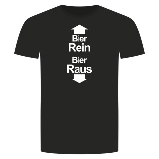 Bier Rein Bier Raus T-Shirt Schwarz S