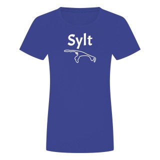 Sylt Insel Damen T-Shirt Blau 2XL