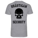 JGA Br&auml;utigam Security T-Shirt Graumeliert S