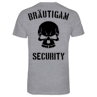 JGA Bräutigam Security T-Shirt Graumeliert M
