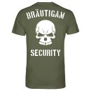 JGA Br&auml;utigam Security T-Shirt Military Green S