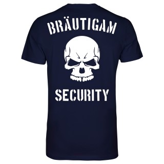 JGA Bräutigam Security T-Shirt Navyblau S
