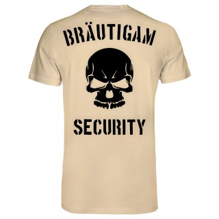 JGA Bräutigam Security T-Shirt Beige XL