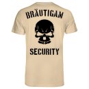 JGA Br&auml;utigam Security T-Shirt Beige XL
