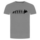 Evolution Motorrad T-Shirt Grau Meliert L