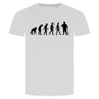 Evolution Landwirt T-Shirt Weiss L