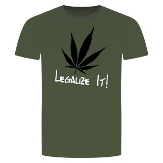 Legalize It T-Shirt Militär Grün M