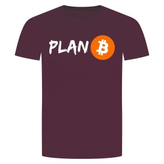 Bitcoin Plan B T-Shirt Bordeauxrot S