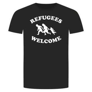 Refugees Welcome T-Shirt Schwarz S