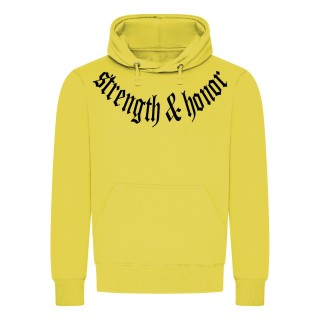 Strength And Honor Hoodie Yellow XL