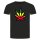 Cannabis Blatt T-Shirt Schwarz S