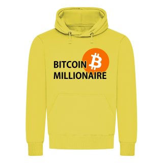 Bitcoin Millionaire Kapuzenpullover Gelb XL