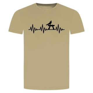 Herzschlag Turnen T-Shirt Beige 2XL