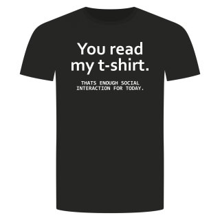 You Can Read My T-Shirt