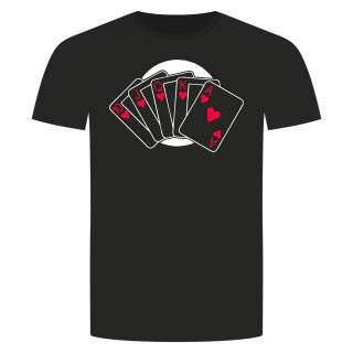Poker Flush T-Shirt Schwarz XL