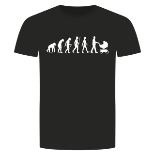 Evolution Kinderwagen T-Shirt Schwarz S