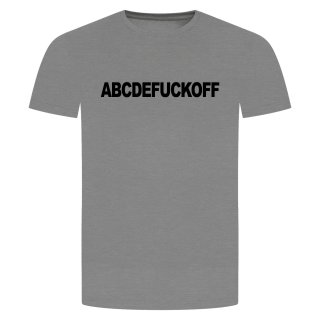 ABCDEFUCKOFF T-Shirt Grau Meliert L