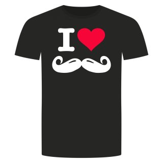 I Love Moustache T-Shirt