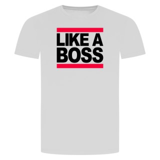 Run Like A Boss T-Shirt White XL