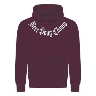 Beer Pong Champ Hoodie Bordeaux Red 2XL