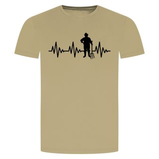 Herzschlag Landwirt T-Shirt Beige 2XL