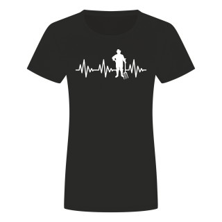 Herzschlag Landwirt Damen T-Shirt Schwarz S