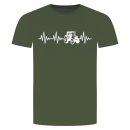 Herzschlag Traktor T-Shirt Militär Grün XL