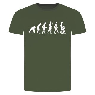 Evolution Sucks T-Shirt Militär Grün XL