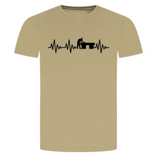 Herzschlag Billard T-Shirt Beige 2XL