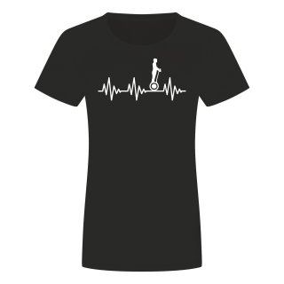 Herzschlag Segway Damen T-Shirt Schwarz S