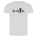 Herzschlag Bodybuilding T-Shirt Weiss XL