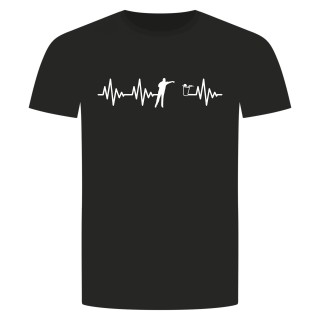 Herzschlag Bier Pong T-Shirt Schwarz S