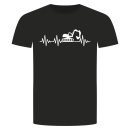 Herzschlag Bagger T-Shirt Schwarz L