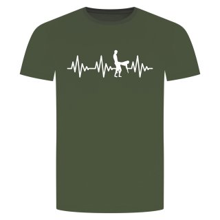 Herzschlag Sex T-Shirt Militär Grün XL