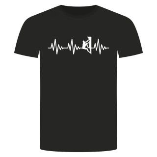 Herzschlag Klettern T-Shirt Schwarz S