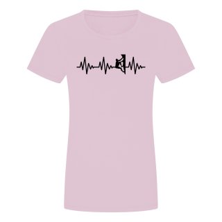 Herzschlag Klettern Damen T-Shirt Rosa 2XL
