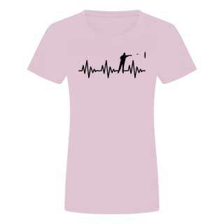 Herzschlag Dart Damen T-Shirt Rosa 2XL