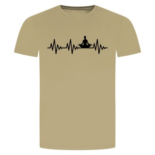 Herzschlag Yoga T-Shirt Beige 2XL