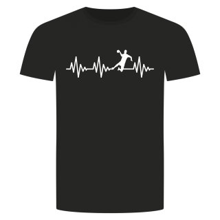 Herzschlag Handball T-Shirt Schwarz S