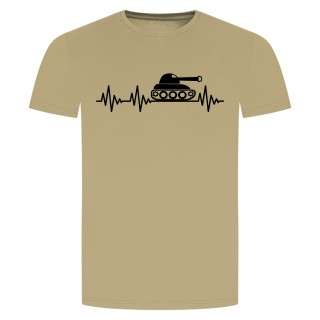Heartbeat Battle Tank T-Shirt Beige 2XL
