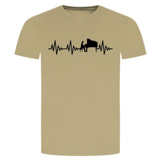 Herzschlag Klavier T-Shirt Beige 2XL