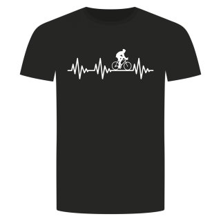 Herzschlag Fahrrad T-Shirt Schwarz S