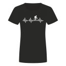 Herzschlag Fahrrad Damen T-Shirt Schwarz XL