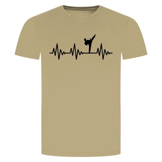Heartbeat Karate T-Shirt Beige 2XL