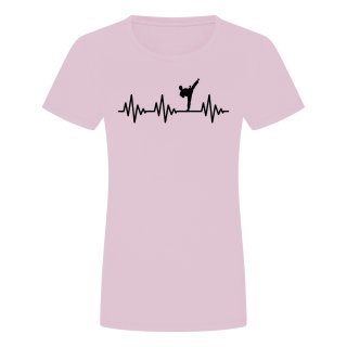 Herzschlag Karate Damen T-Shirt Rosa 2XL