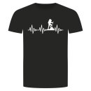 Herzschlag Bergsteiger T-Shirt Schwarz L